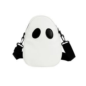 1Pcs Halloween Pumpkin Cute Ghost Purse Pu Leather Crossbody Bag Shoulder Bag ^